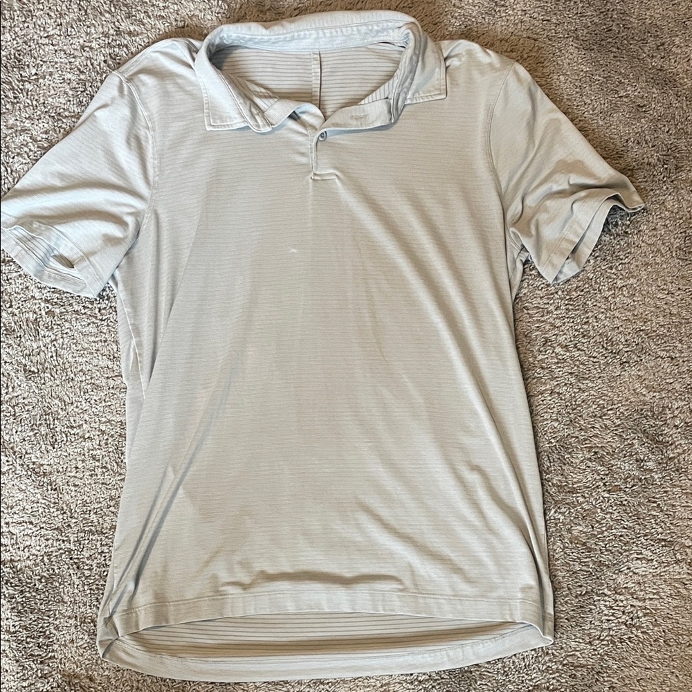 Lululemon Light Gray Polo Shirt